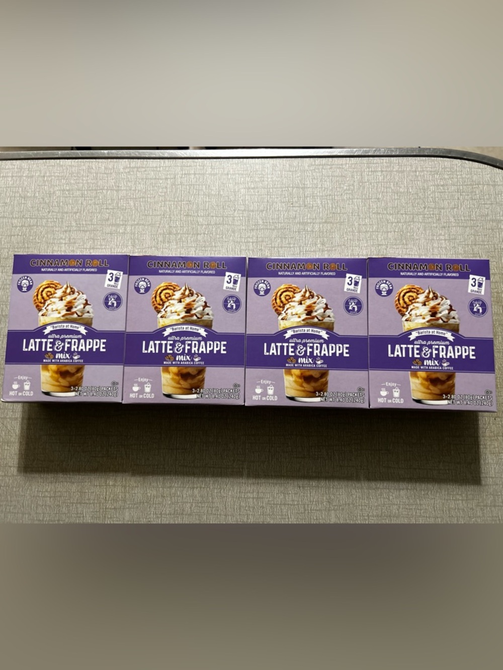 4 box bundle - Latte & Frappe Mix - Cinnamon Roll.